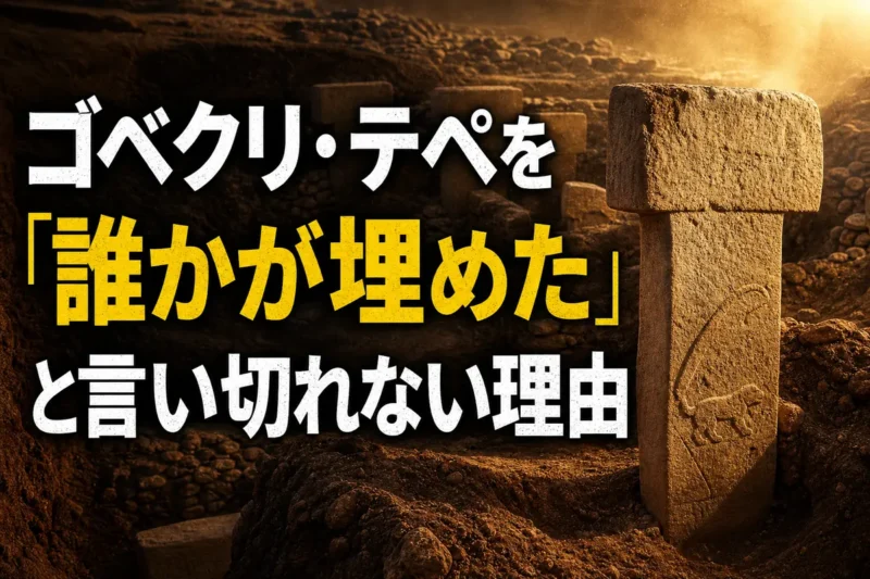 ゴベクリ・テペを「誰かが埋めた」と言い切れない理由