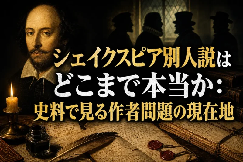 シェイクスピア別人説はどこまで本当か：史料で見る作者問題の現在地