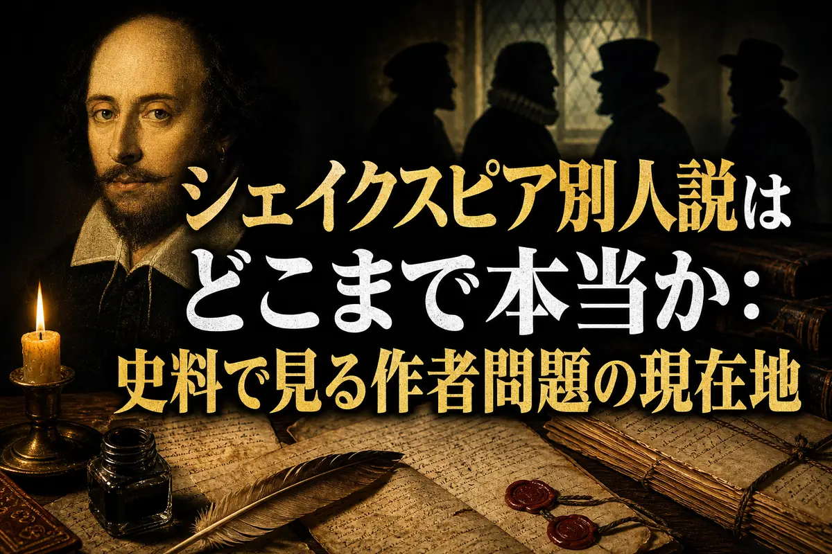 シェイクスピア別人説はどこまで本当か:史料で見る作者問題の現在地