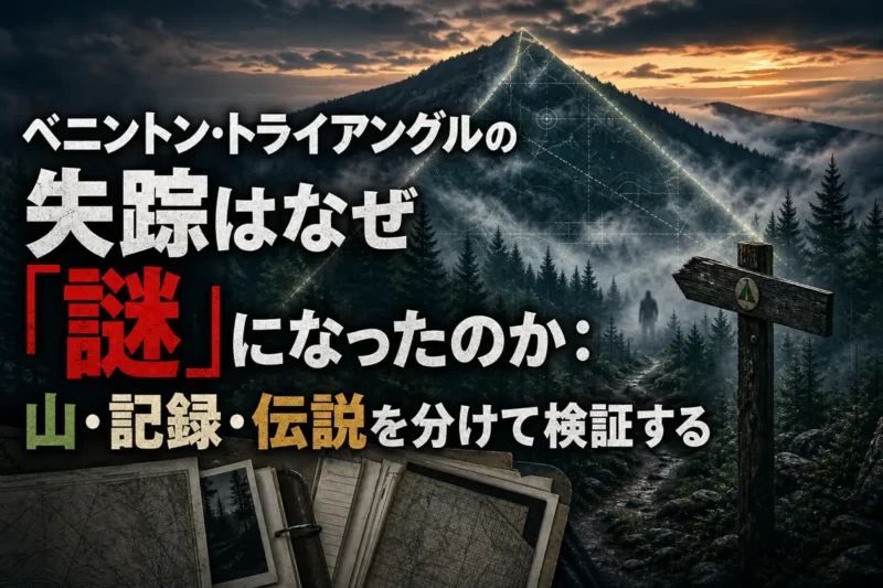 ベニントン・トライアングルの失踪はなぜ「謎」になったのか：山・記録・伝説を分けて検証する