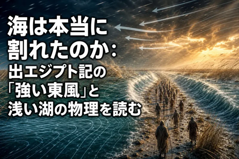 海は本当に割れたのか：出エジプト記の「強い東風」と浅い湖の物理を読む