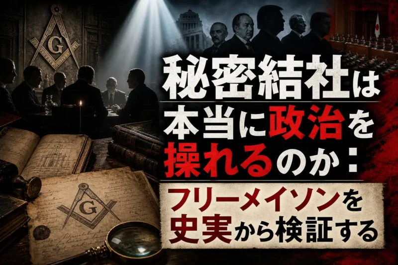 秘密結社は本当に政治を操れるのか：フリーメイソンを史実から検証する