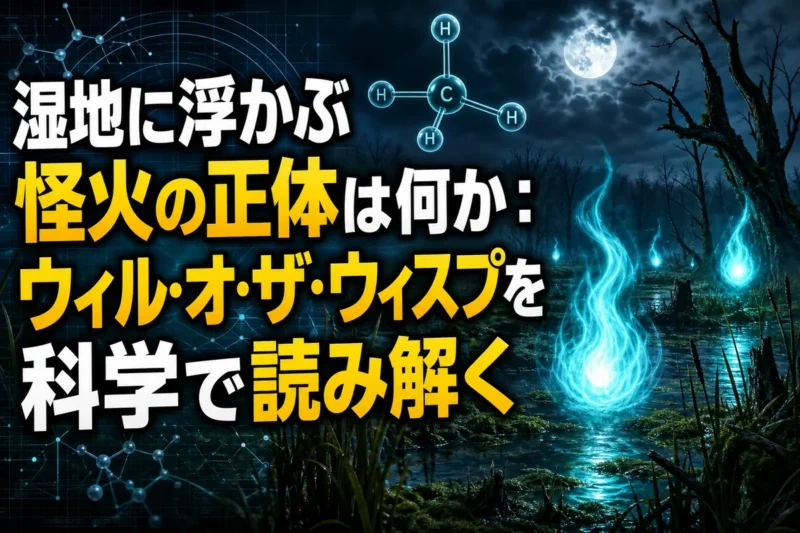 湿地に浮かぶ怪火の正体は何か：ウィル・オ・ザ・ウィスプを科学で読み解く