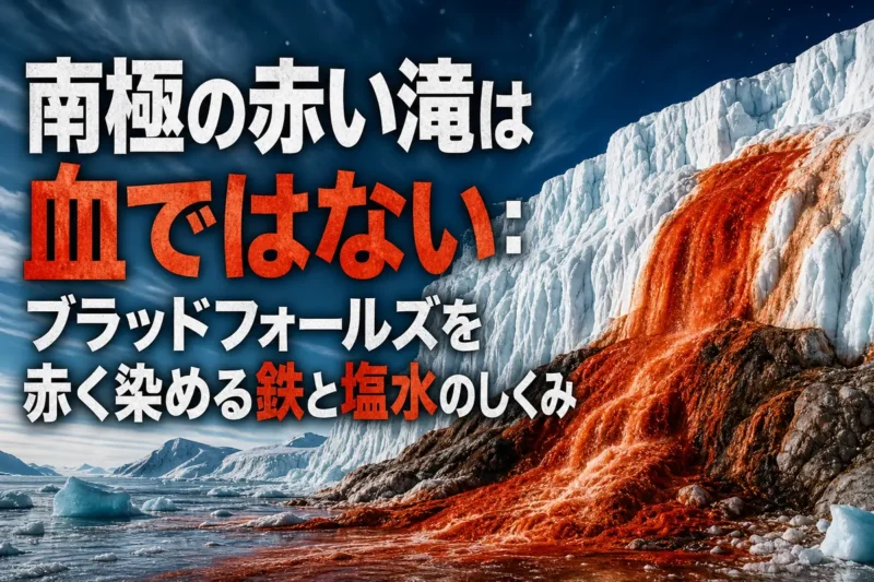 南極の赤い滝は血ではない:ブラッドフォールズを赤く染める鉄と塩水のしくみ