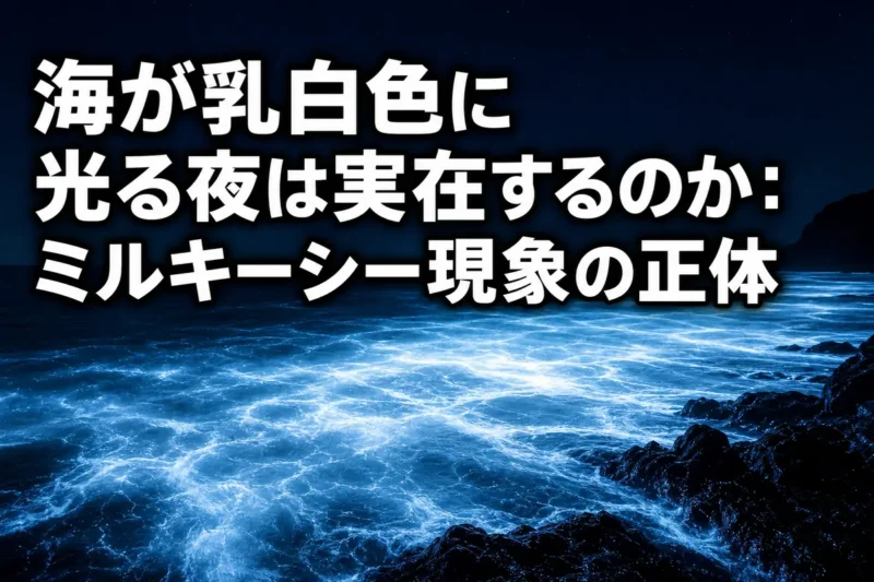 海が乳白色に光る夜は実在するのか：ミルキーシー現象の正体