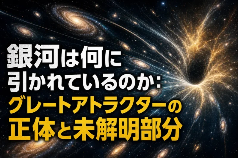 銀河は何に引かれているのか:グレートアトラクターの正体と未解明部分