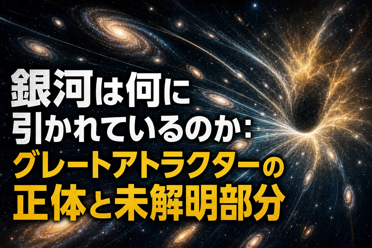 銀河は何に引かれているのか:グレートアトラクターの正体と未解明部分